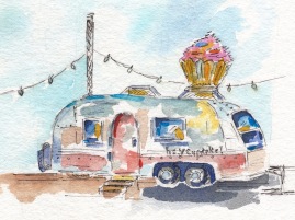 Hey Cupcake! Original Watercolor SOLD. Cards and prints available.