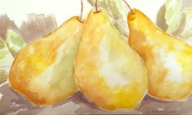 Pears Original Watercolor SOLD.